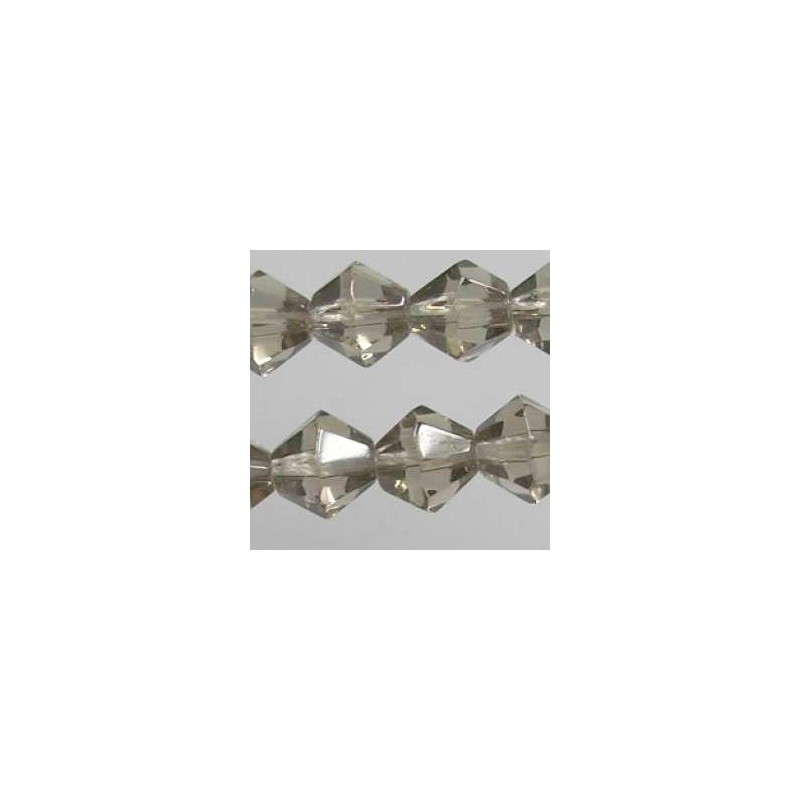 BICONO FACETADO GRIS HUMO 4mm