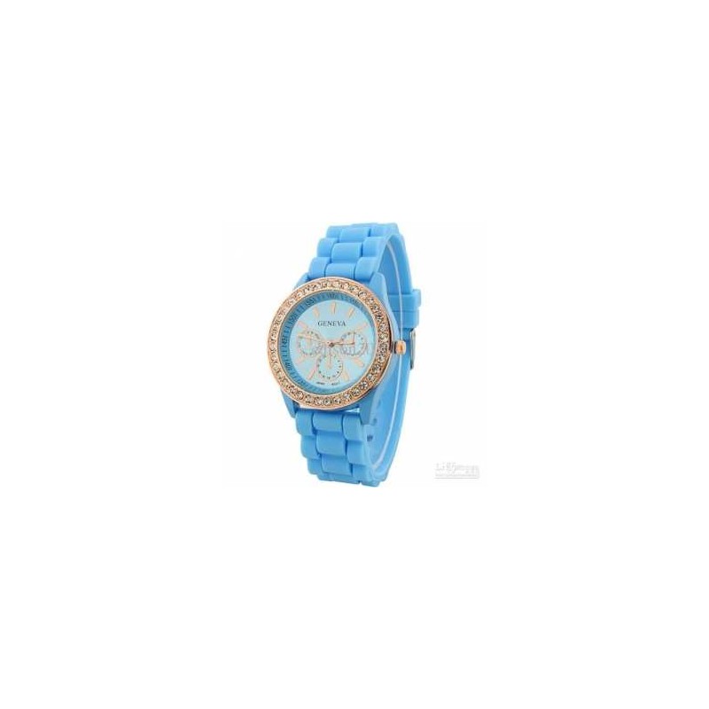 RELOJ LUXURY AZUL CIELO