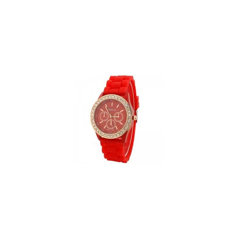 RELOJ LUXURY ROJO