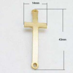 CONECTOR CRUZ CHAPA DE ORO