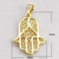 DIJE HAMSA CHAPA DE ORO