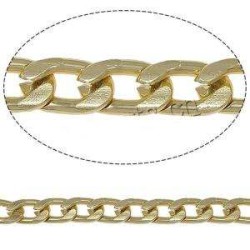CADENA DE ALUMINIO ESLABÓN PLANCHADO 5.3mm ORO