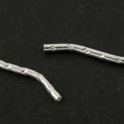 TUBO CURVO FACETADO, PLATA