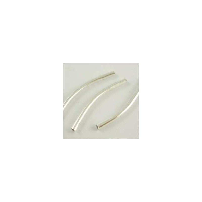 TUBO CURVO LISO PLATEADO