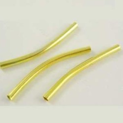 TUBO CURVO LISO, COLOR ORO