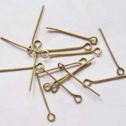 ALFILER CABEZA OJILLO 18.0mm, BRONCE ANTIGUO