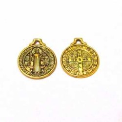 MEDALLA SAN BENITO ORO ANTIGUO