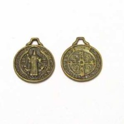 MEDALLA SAN BENITO BRONCE ANTIGUO