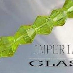 BICONO FACETADO VERDE LIMÓN 4mm