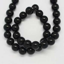 CRISTAL ESMALTADO NEGRO 8mm